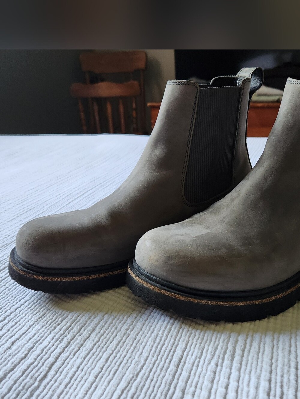 Birkenstock Highland Gray Suede Chelsea Boots